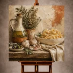 Olive Oil Garlic Pasta Italian Dining Wall Art Canvas Print - Image 11