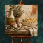 Olive Oil Garlic Pasta Italian Dining Wall Art Canvas Print - Image 12