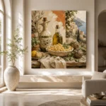 Amalfi Artichoke Pasta Italian Dining Wall Art Canvas Print - Image 8