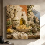Amalfi Artichoke Pasta Italian Dining Wall Art Canvas Print - Image 9
