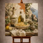 Amalfi Artichoke Pasta Italian Dining Wall Art Canvas Print - Image 10