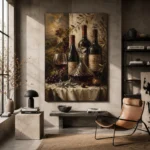 Tuscan Wine Still Life Wine Wall Art Canvas Print - Image 4