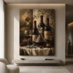 Tuscan Wine Still Life Wine Wall Art Canvas Print - Image 5