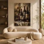 Tuscan Wine Still Life Wine Wall Art Canvas Print - Image 10