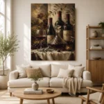 Tuscan Wine Still Life Wine Wall Art Canvas Print - Image 11