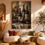Tuscan Wine Still Life Wine Wall Art Canvas Print - Image 12