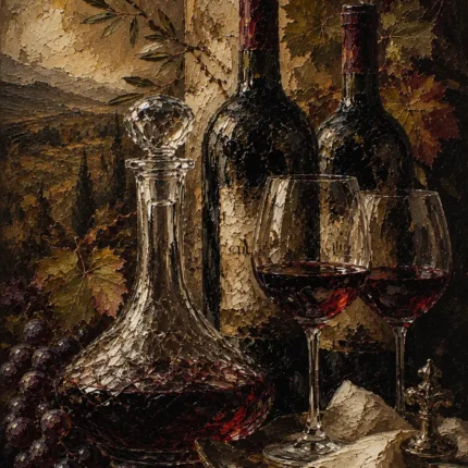 Crystal Decanter Wine Wall Art Canvas Print