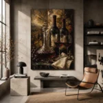 Crystal Decanter Wine Wall Art Canvas Print - Image 3