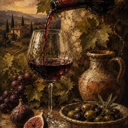 Pouring Red Wine Wine Wall Art Canvas Print