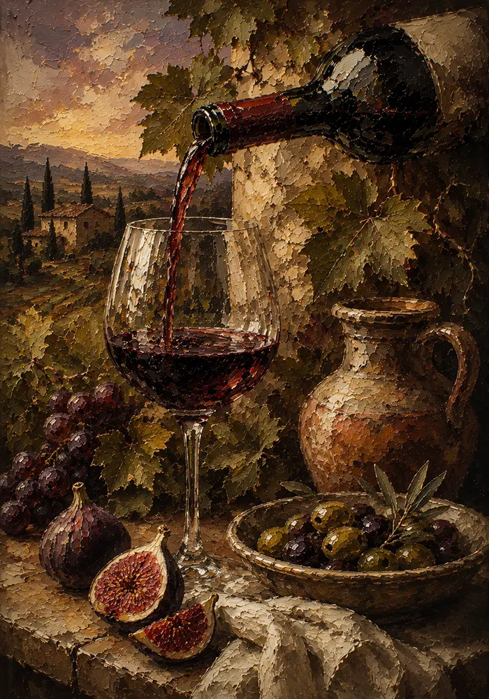 Pouring Red Wine Wine Wall Art Canvas Print