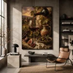 Pouring Red Wine Wine Wall Art Canvas Print - Image 3