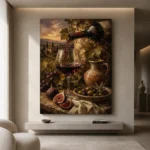 Pouring Red Wine Wine Wall Art Canvas Print - Image 4