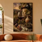 Pouring Red Wine Wine Wall Art Canvas Print - Image 6