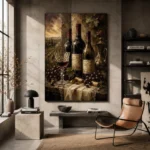 Vintage Wine Bottles Wine Wall Art Canvas Print - Image 4