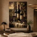 Vintage Wine Bottles Wine Wall Art Canvas Print - Image 8