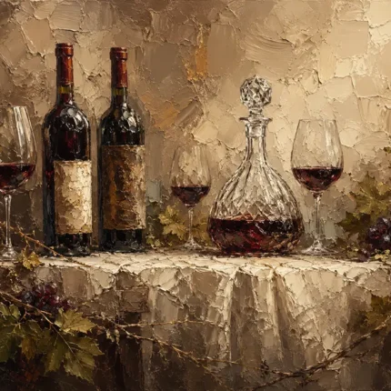 Wine Tasting Still Life Wine Wall Art Canvas Print