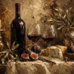 Candlelit Wine Table Wine Wall Art Canvas Print