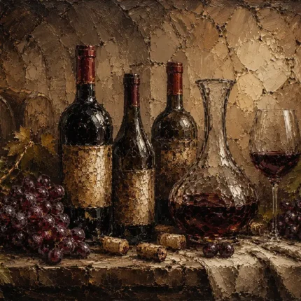 Wine Cellar Still Life Wine Wall Art Canvas Print