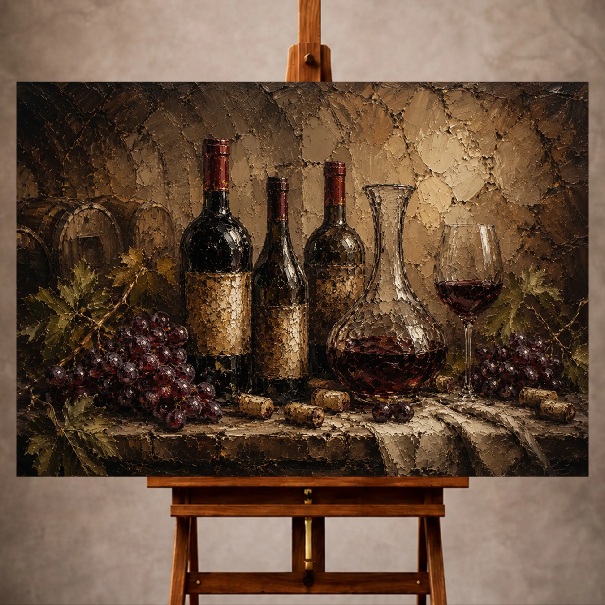 Wine Cellar Still Life Wine Wall Art Canvas Print Image 1 Wine Wall Art wall art print for elegant interiors