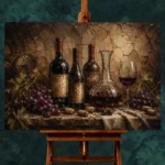 Wine Cellar Still Life Wine Wall Art Canvas Print - Image 2