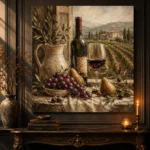 Tuscan Window Wine Wall Art Canvas Print - Image 2