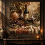 Mediterranean Wine Harvest Wine Wall Art Canvas Print - Image 3