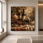 Mediterranean Wine Harvest Wine Wall Art Canvas Print - Image 5