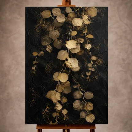 Black & Gold Wall Art wall art print for elegant interiors