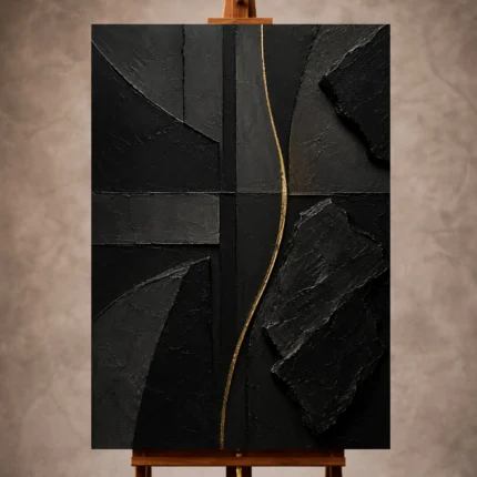 Black & Gold Wall Art wall art print for elegant interiors