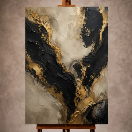 Black & Gold Wall Art wall art print for elegant interiors