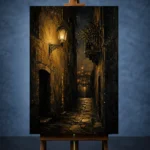 Lantern Alley Black & Gold Wall Art Canvas Print - Image 2