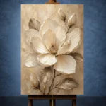 Golden Ivory Blossom Magnolia Wall Art Canvas Print - Image 2