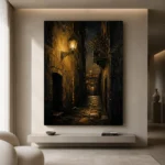 Lantern Alley Black & Gold Wall Art Canvas Print - Image 4