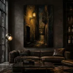 Lantern Alley Black & Gold Wall Art Canvas Print - Image 5