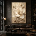 Golden Ivory Blossom Magnolia Wall Art Canvas Print - Image 5