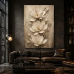 Three Ivory Blossoms Magnolia Wall Art Canvas Print - Image 5