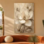 Golden Ivory Blossom Magnolia Wall Art Canvas Print - Image 6