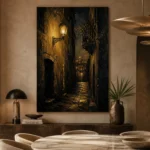 Lantern Alley Black & Gold Wall Art Canvas Print - Image 7
