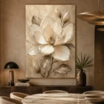 Golden Ivory Blossom Magnolia Wall Art Canvas Print - Image 7