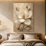 Golden Ivory Blossom Magnolia Wall Art Canvas Print - Image 8