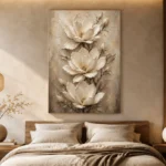 Three Ivory Blossoms Magnolia Wall Art Canvas Print - Image 8