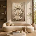 Three Ivory Blossoms Magnolia Wall Art Canvas Print - Image 9