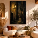 Lantern Alley Black & Gold Wall Art Canvas Print - Image 11