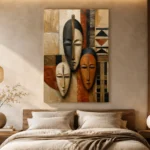 African Masks Ethnic Wall Art Canvas Print - Image 8
