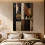 Charcoal & Muted Gold African Inspired Wall Art Canvas Print - Image 8