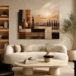 Soft Ochre & Clay African Inspired Wall Art Canvas Print - Image 7