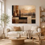 Soft Ochre & Clay African Inspired Wall Art Canvas Print - Image 8