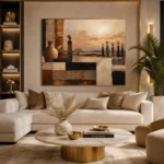 Soft Ochre & Clay African Inspired Wall Art Canvas Print - Image 10