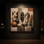 Ivory, Clay & Terracotta African Inspired Wall Art Canvas Print - Image 7