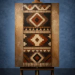 Umber & Ivory Native Pattern Ethnic Wall Art Canvas Print - Image 2